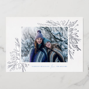 Carte Foil Photo Silver Winter Wonderland