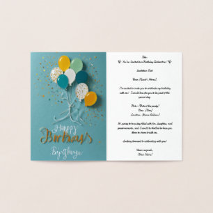 Carte Foil Professionnelle Invitations