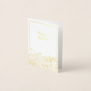 Carte Foil RSVP de mariage pour femmes et filles