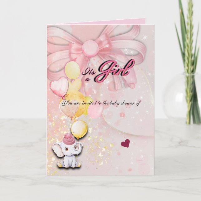 Carte Folded Elephant Card (Devant)