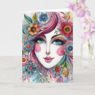 Carte Folded Whimsical Card