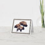 Carte Folding Greeting Card - Bison in Winter<br><div class="desc">A simple folding greeting card featuring an image of bison in winter at Yellowstone National Park. The inside of the card is completely blank, allowing you to use it for any occasion. A birthday, anniversary, holidays, thank you, or just a way to say hello to a special friend in your...</div>