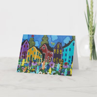 FOLK ART Busy Bee BY LORI EVERETT GREETING cards
