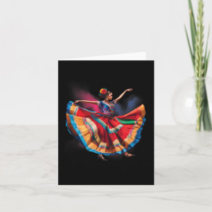 Carte Folklorico Femme Danser Patrimoine Mexicain Folk D