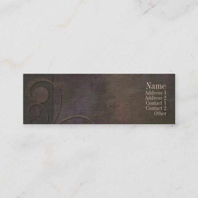 Carte foncée de contact de courbes exécutives (Devant)