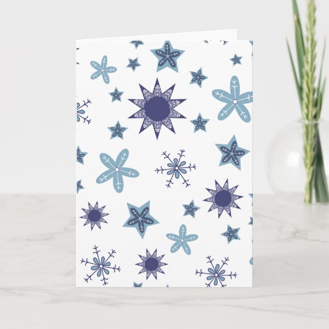Carte Fond à motif de flocon de neige niais textures (Devant)