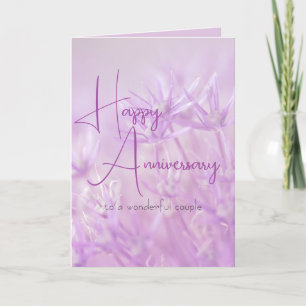 Carte Fond Floral Violet Poussiéreux Anniversaire