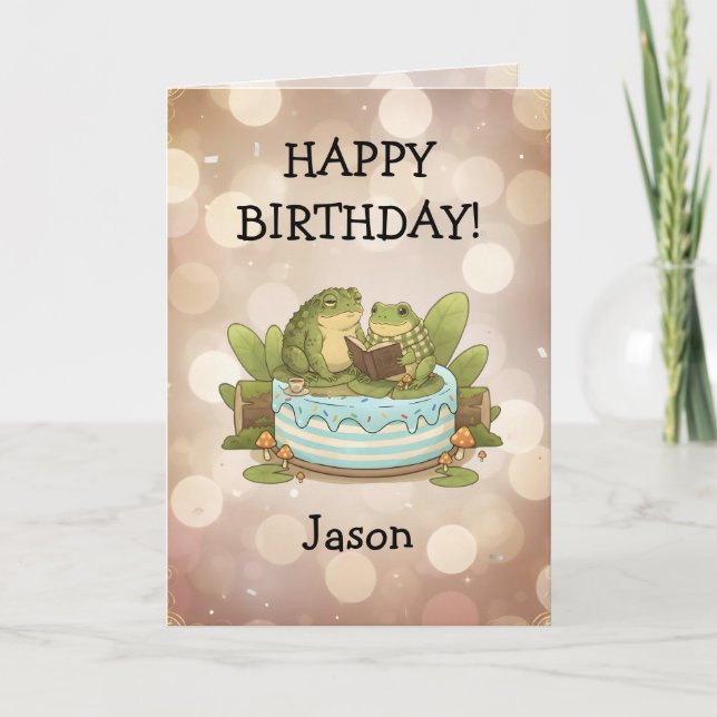 Carte Fond personnalisé 1 Mossy le crapaud (Devant)