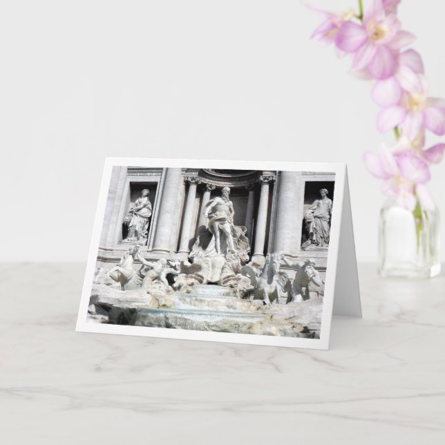 Carte Fontaine de Trevi, Rome, Italie (Orchidée)