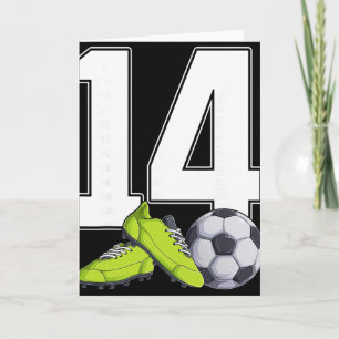 Carte Foot 14e Anniversaire Footller Garçons 14 Ans 