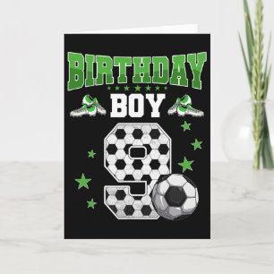 Carte Foot 9e Anniversaire Garçon 9 Ans Sport 9 ans Garç