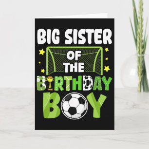 Carte Foot Grande Sœur Anniversaire Garçon Fête Foot Fam