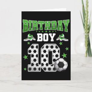 Carte Football 10e anniversaire garçon 10 ans sport 10 a