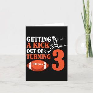 Carte Football 3e Anniversaire Fête Kick Team Joueur Spo
