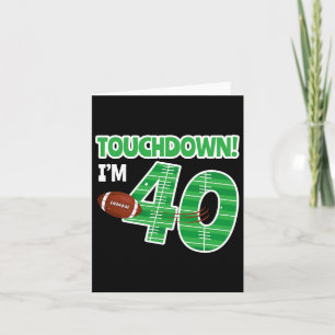 Carte Football 40e Anniversaire Joueur Jeu Lover Thé