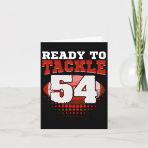 Carte Football 54e Anniversaire Joueur Tackle Équipe Spo