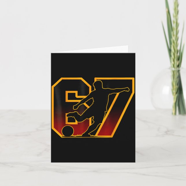 Carte Football 67 Six Seven Mème Génération Alpha Vibrat (Devant)