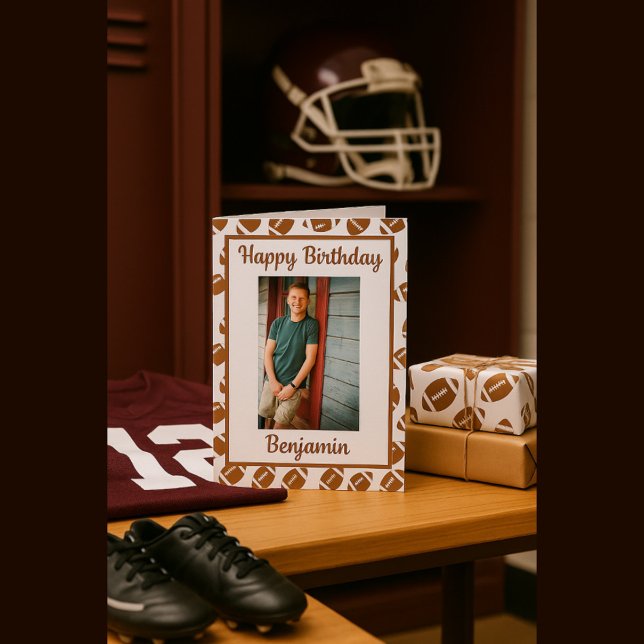 Carte Football Amant Anniversaire Photo de voeux (Créateur téléchargé)