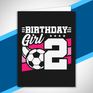 Carte Football Anniversaire - Fille de 2 ans - 2ème Anni