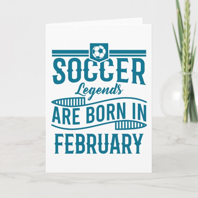 Carte Football Anniversaire Soccer Fans Légendes Sont Né (Devant)