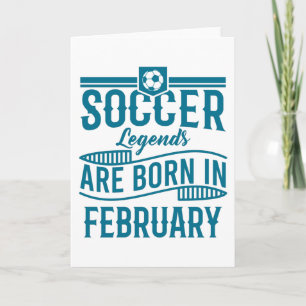 Carte Football Anniversaire Soccer Fans Légendes Sont Né