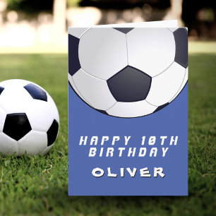 Carte Football Ball Blue Boy Joyeux anniversaire