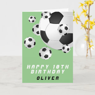Cartes Football Garcons D Anniversaire Zazzle Fr