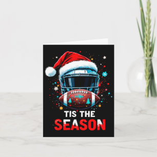 Carte Football Ball Père Noël C'Est La Saison Noël Noël 