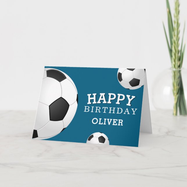 Carte Football Balls Sports Joyeux Enfants d'Anniversair (Devant)