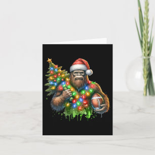Carte Football Bigfoot Noël Chemise Noël Sasquatch Fo
