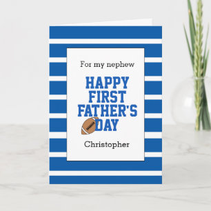 Carte Football bleu Nephew 1ère Fête des pères