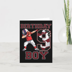 Carte Football Boy Dabbing 9th Birthday Love Baskets 9