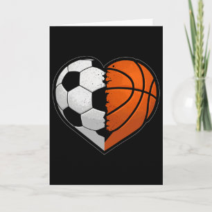 Carte Football Bysketbyll Byll Cœur Amoureux de Sport Va
