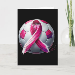 Carte Football Cancer du Sein Byll Ruban Rose Kick For A