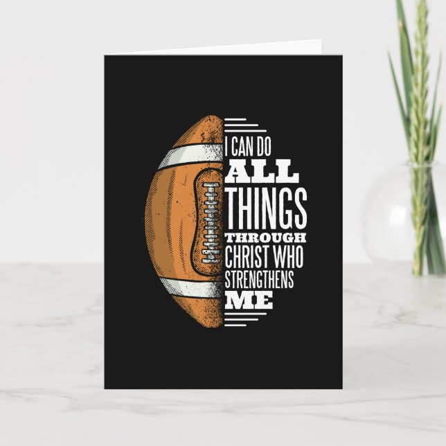 Carte Football Christ Force Foi Jésus (Devant)