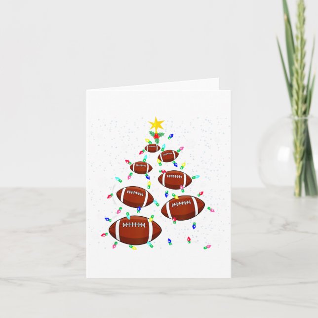 Carte Football Christmas Tree Light Xmas Football Boys G (Devant)