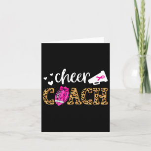 Carte Football Coach rose Ribbon Cancer du sein Aware