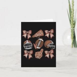 Carte Football Coquette Bow Football Maman Jour de Match