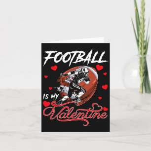 Carte Football est mon valentin ballon de football cœur 