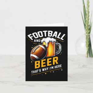 Carte Football Et C'Est La Bière Pourquoi Je Suis Ici Un