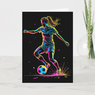 Carte Football, Fille Femmes, Adolescentes, Joueuse de f