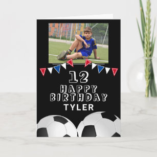 Cartes Du Football Photo D Anniversaire Zazzle Fr