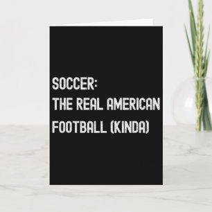 Carte Football Footbyll Drôle Fan Américain Joue Jeu Bla