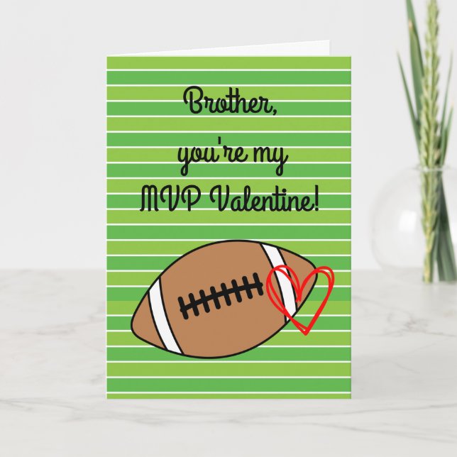 Carte Football Frère Valentine's Day (Devant)