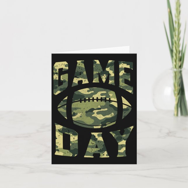 Carte Football Gameday Jour de match Camouflage Drapeau  (Devant)