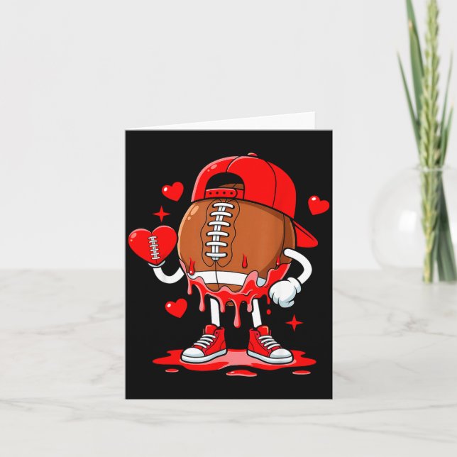 Carte Football Ice Cream Valentine Dripng Game Day Men B (Devant)
