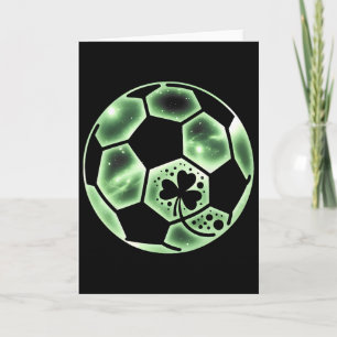 Carte Football irlandais trèfle chanceux St Patrick's Da