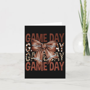 Carte Football Jour de Match Bow Léopard Femmes Filles E