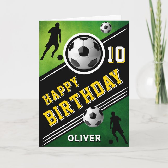 Carte Football moderne Joueur de balle de football Anniv (Devant)