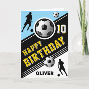 Carte Football moderne Joueur de balle de football Anniv